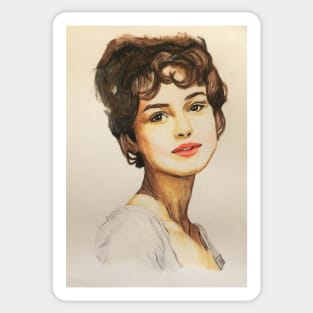 Elizabeth Bennet in watercolour Sticker